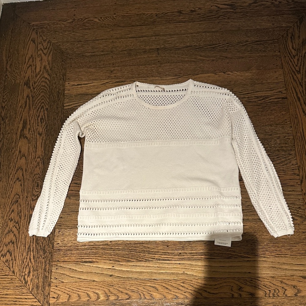 Maje Ivory Crochet Detail sweater